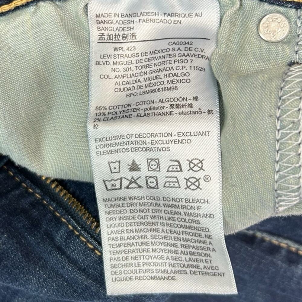 Denizen From Levi's High Rise Skinny Stretch dark wash denim jeans Size 26/30 - Picture 14 of 15